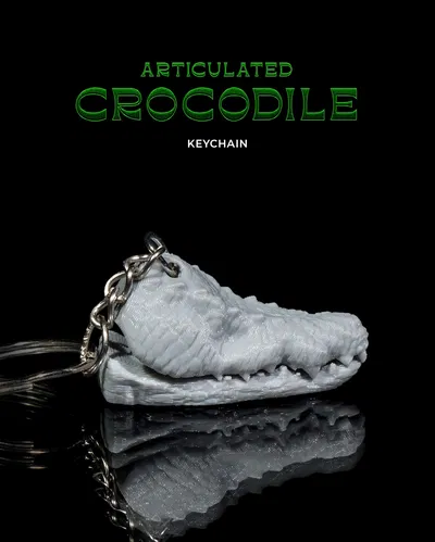 Articulated Crocodile Keychain